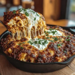 To kick off your Quick & Cheesy Baked Ziti Delight, start by sautéing your meat and vegetables. This step is crucial for developing rich flavors that will elevate your dish. If you’re using ground beef, turkey, or sausage, heat a large skillet over medium-high heat. Once the pan is hot, add a drizzle of olive oil and the meat.