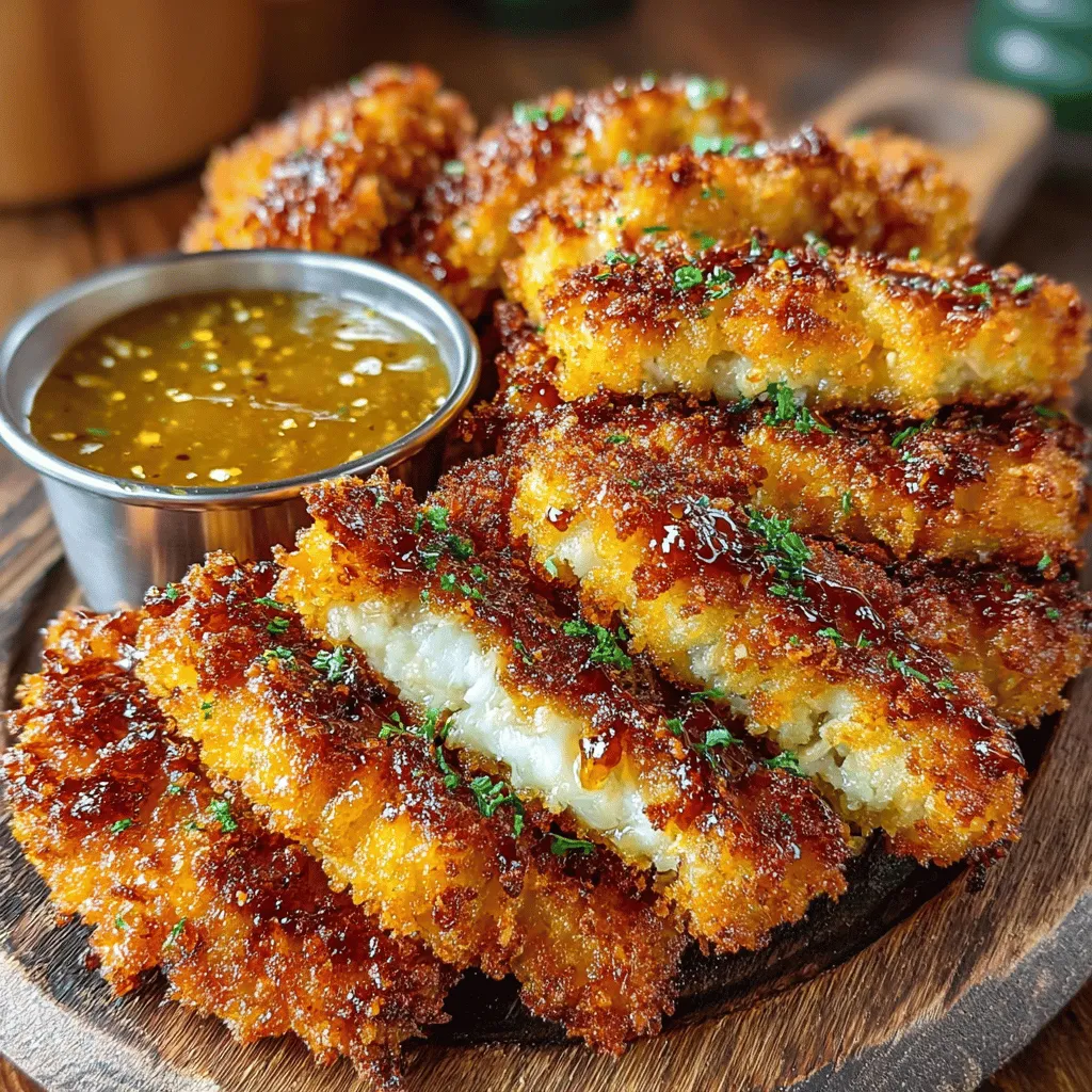 When it comes to family-friendly meals, few dishes can rival the comfort and appeal of crispy chicken tenders. With their golden-brown crust and juicy interior, they are a perennial favorite for both children and adults alike. This recipe for Crispy Crunchy Chicken Tenders with Honey Mustard Bliss takes this beloved dish to new heights, offering a delightful combination of textures and flavors that are sure to please any palate. The tender chicken, enveloped in a perfectly crunchy coating, pairs beautifully with a sweet and tangy honey mustard dip, making it not only a fantastic weeknight dinner option but also an excellent choice for parties, game days, or any gathering where good food is a must.