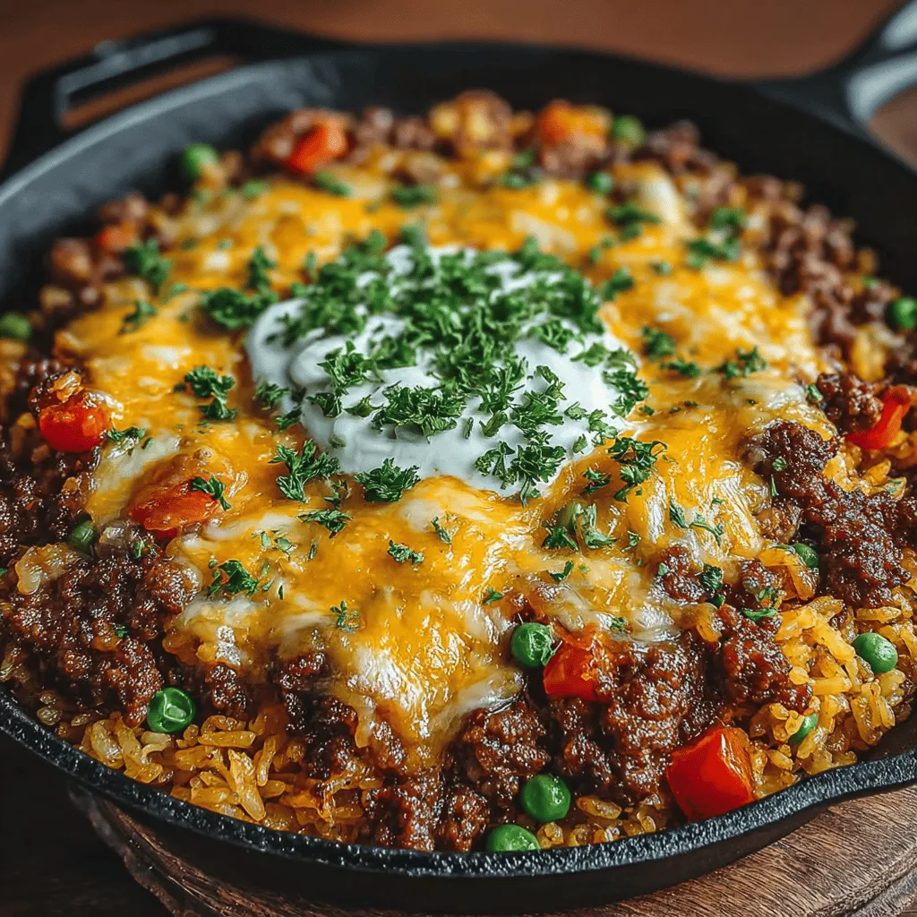 Cheesy Beef and Rice Skillet Casserole: Cooking Steps, Tips, and Serving Suggestions