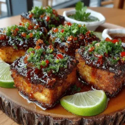 Crispy Baked Tofu Delight with Sweet Chili