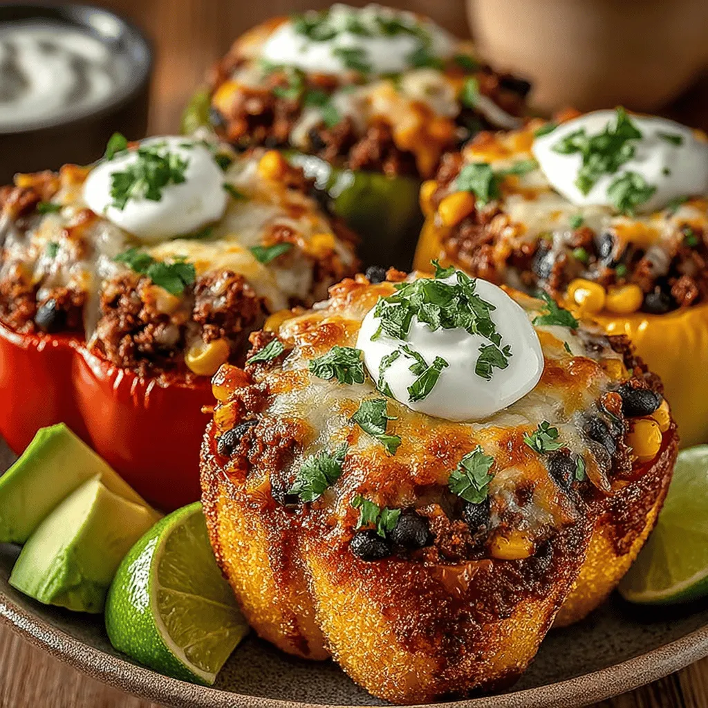 Mexican cuisine is celebrated for its vibrant colors and bold flavors, and Taco-Stuffed Bell Peppers Fiesta encapsulates this spirit beautifully. This delightful dish combines the beloved elements of tacos with the visual appeal of stuffed bell peppers, creating a meal that is as nutritious as it is delicious. Whether you're looking for a quick weeknight dinner or a centerpiece for a festive gathering, Taco-Stuffed Bell Peppers Fiesta is designed to impress with its bright colors and rich flavors.